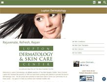 Tablet Screenshot of luptondermatology.com